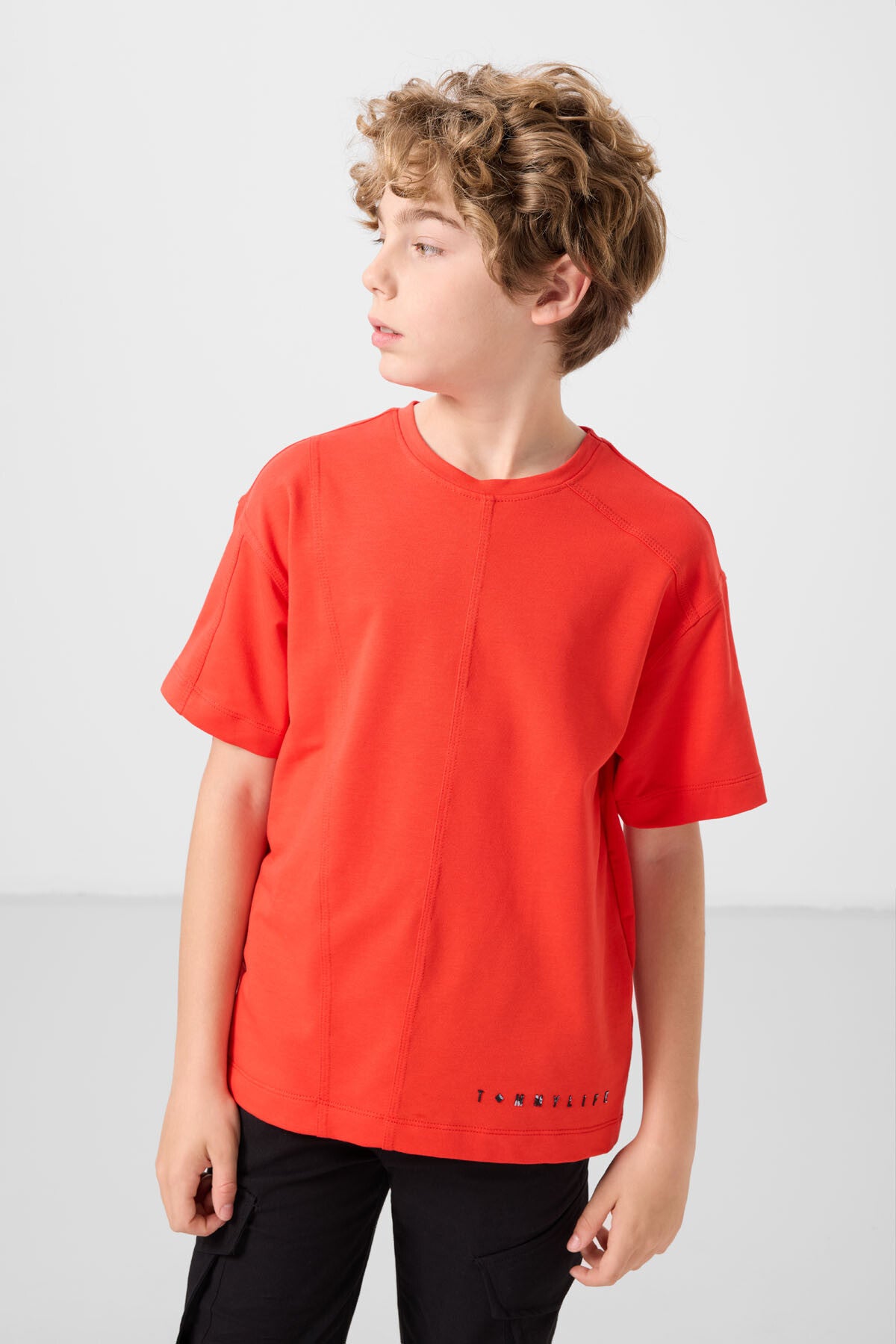 T-shirt Oversize Garçon en Coton Doux - 11297