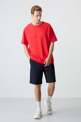 <tc>Ensemble de Shorts Basique Homme Bleu Marine en Coton Épais à Texture Douce, Coupe Comfort Fit - 85257</tc>