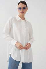 <tc>Chemise tunique longue avec volants - 5953</tc>