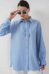 <tc>Chemise tunique longue avec volants - 5953</tc>