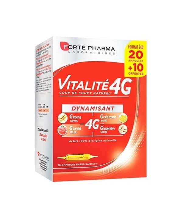 Forté Pharma Vitalité 4g Dynamisant - 20 Ampoules +10 offertes