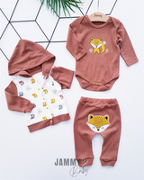 fox figured cardigan 3-piece set