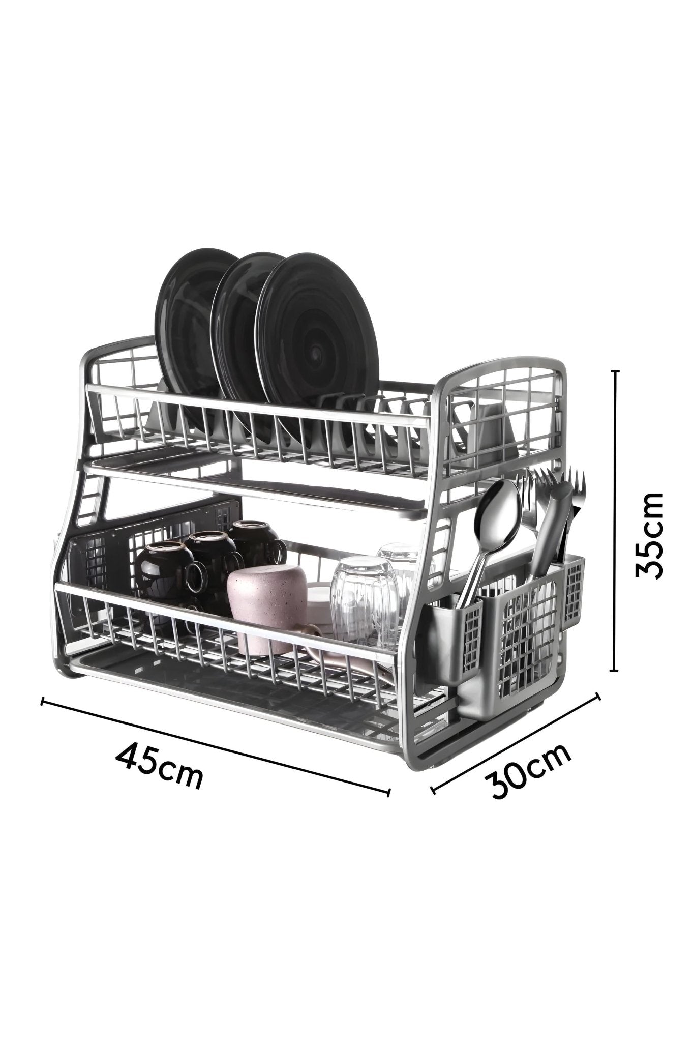 Tezgah Üstü Çift Katlı Tabaklık & Bulaşık Kurutmalık - Justyol