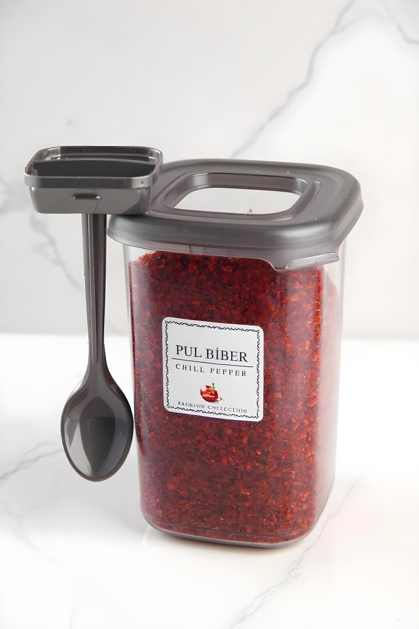 12'li Azure Etiketli Ve Kendinden Kaşıklı Baharatlık Seti 400 ml - Baharatlık Takımı - Justyol