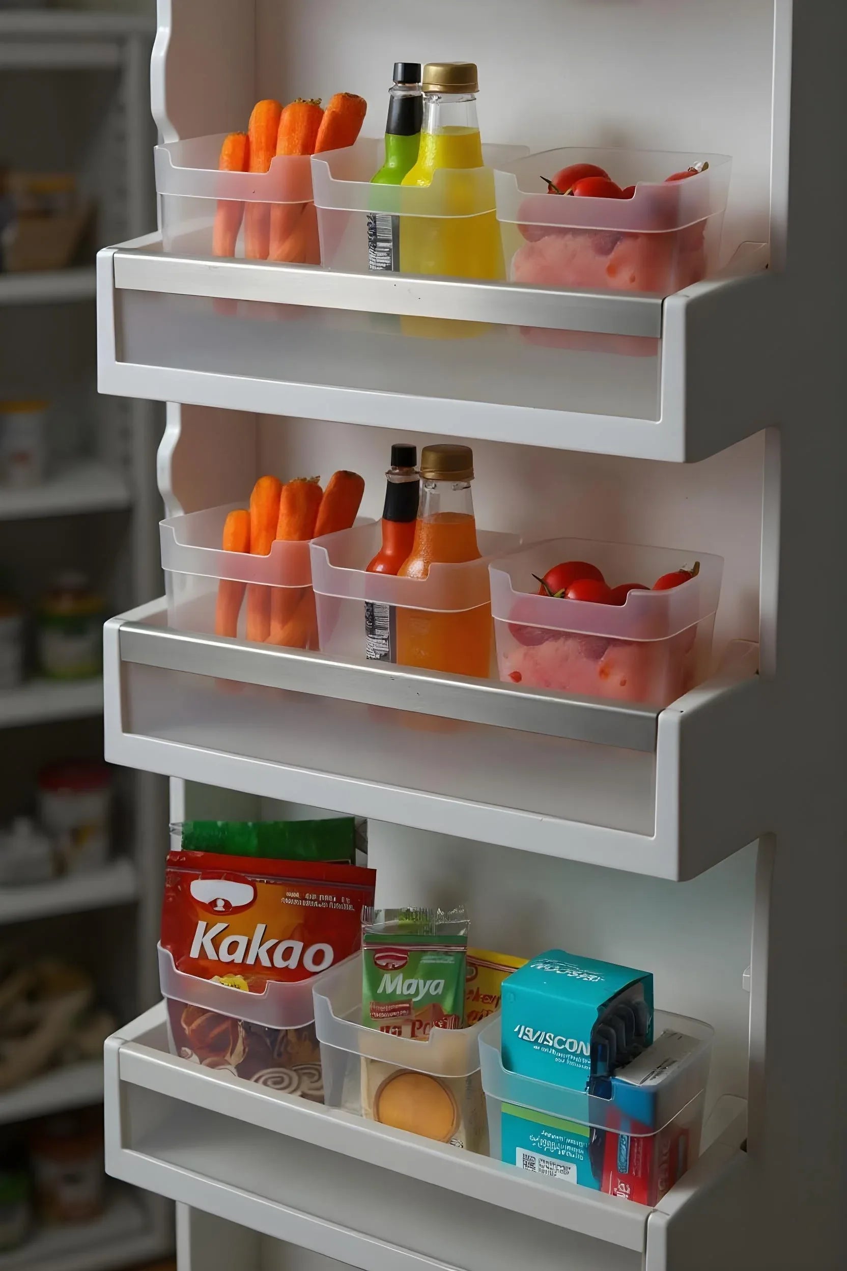 Grand organisateur multifonction pour porte de réfrigérateur – lot de 12 Boîtes de rangement polyvalentes – 0,95 L - Justyol