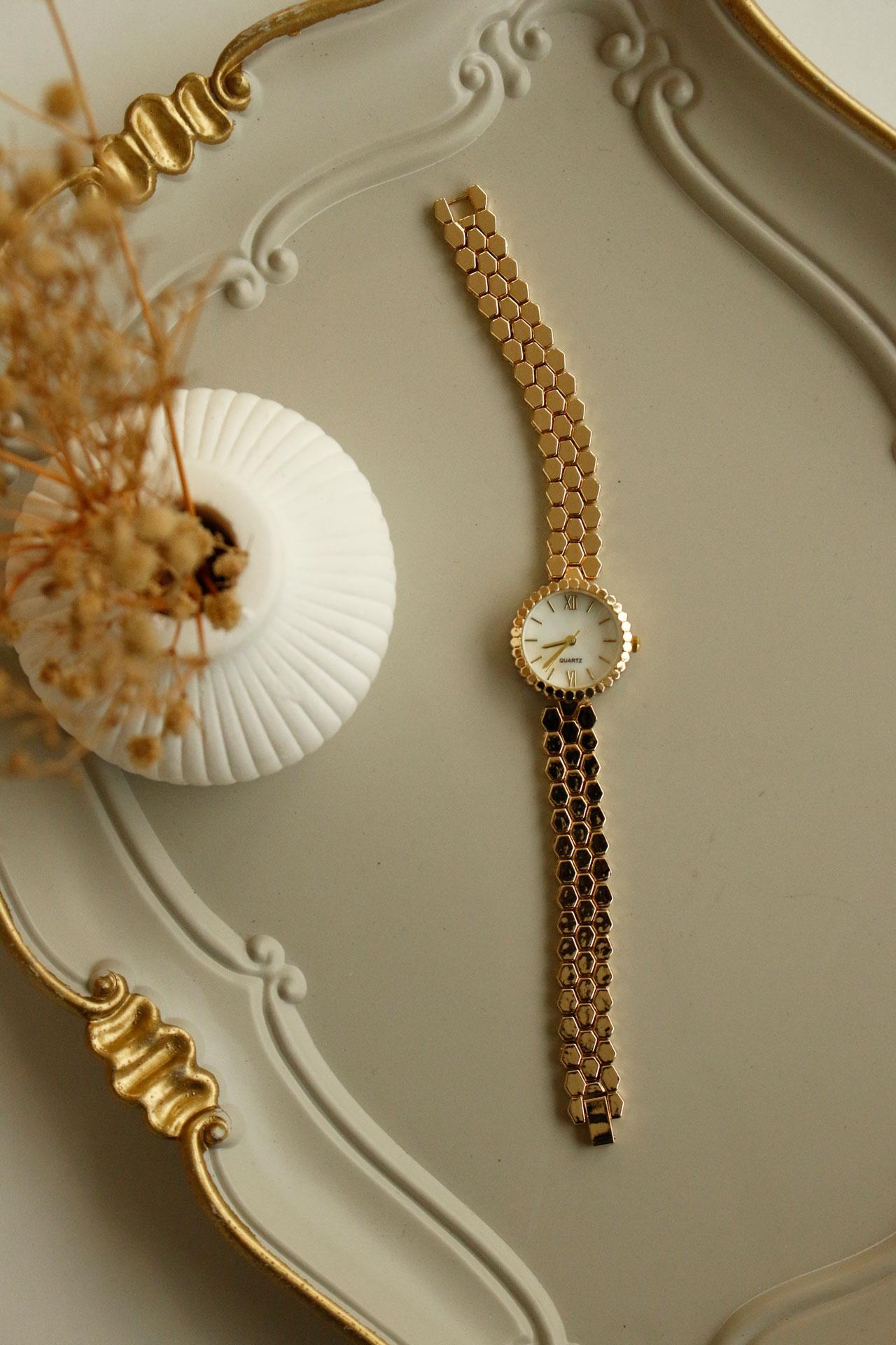 <tc>French Gold Montre en métal pour femme Or</tc>