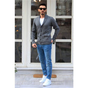 Bordo Erkek Archer Panço Hırka - 21125 - Justyol