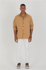 chemise oversize en gabardine pour homme