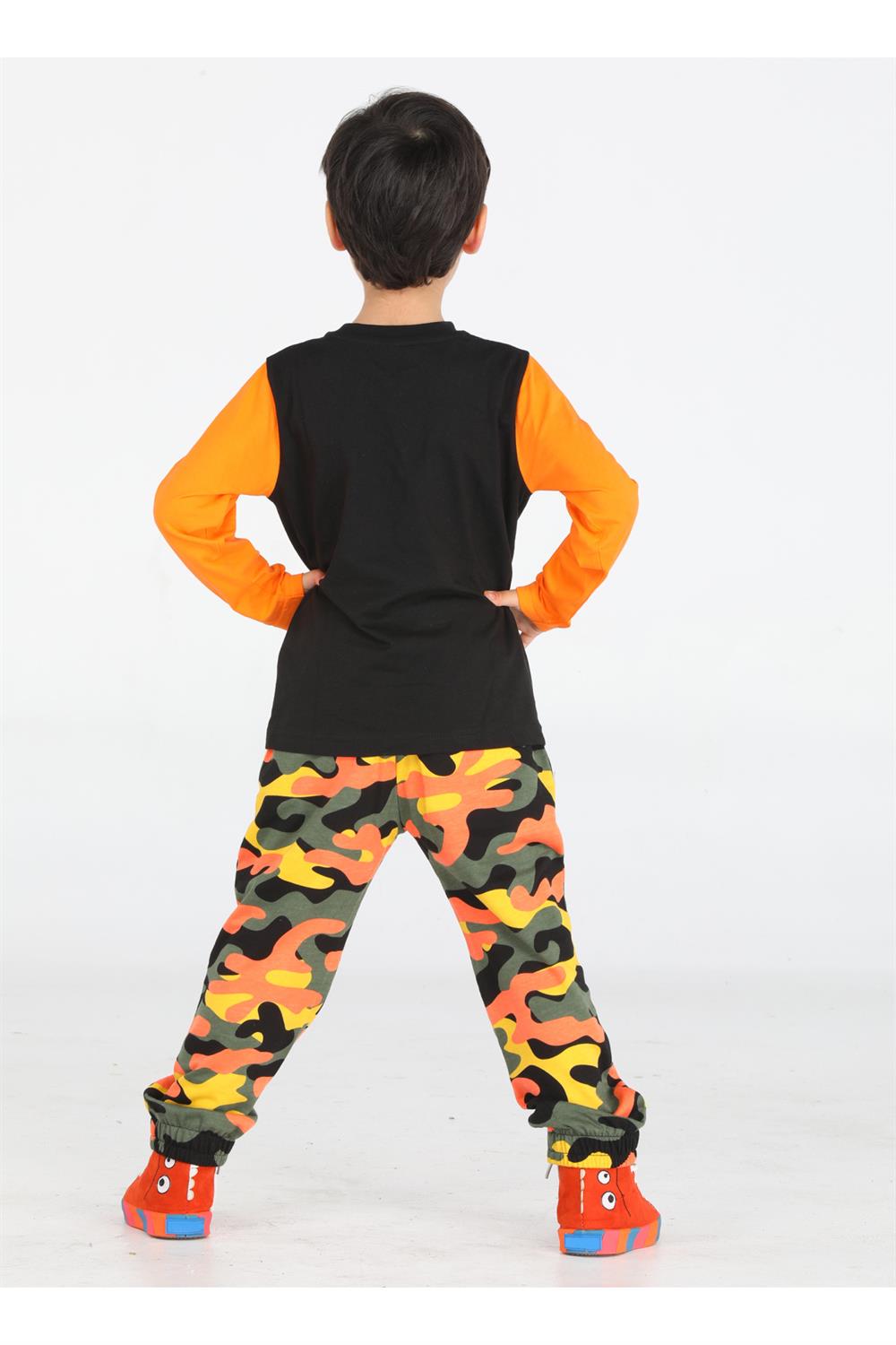 ensemble pantalon de camouflage + t-shirt pour garçon gamer