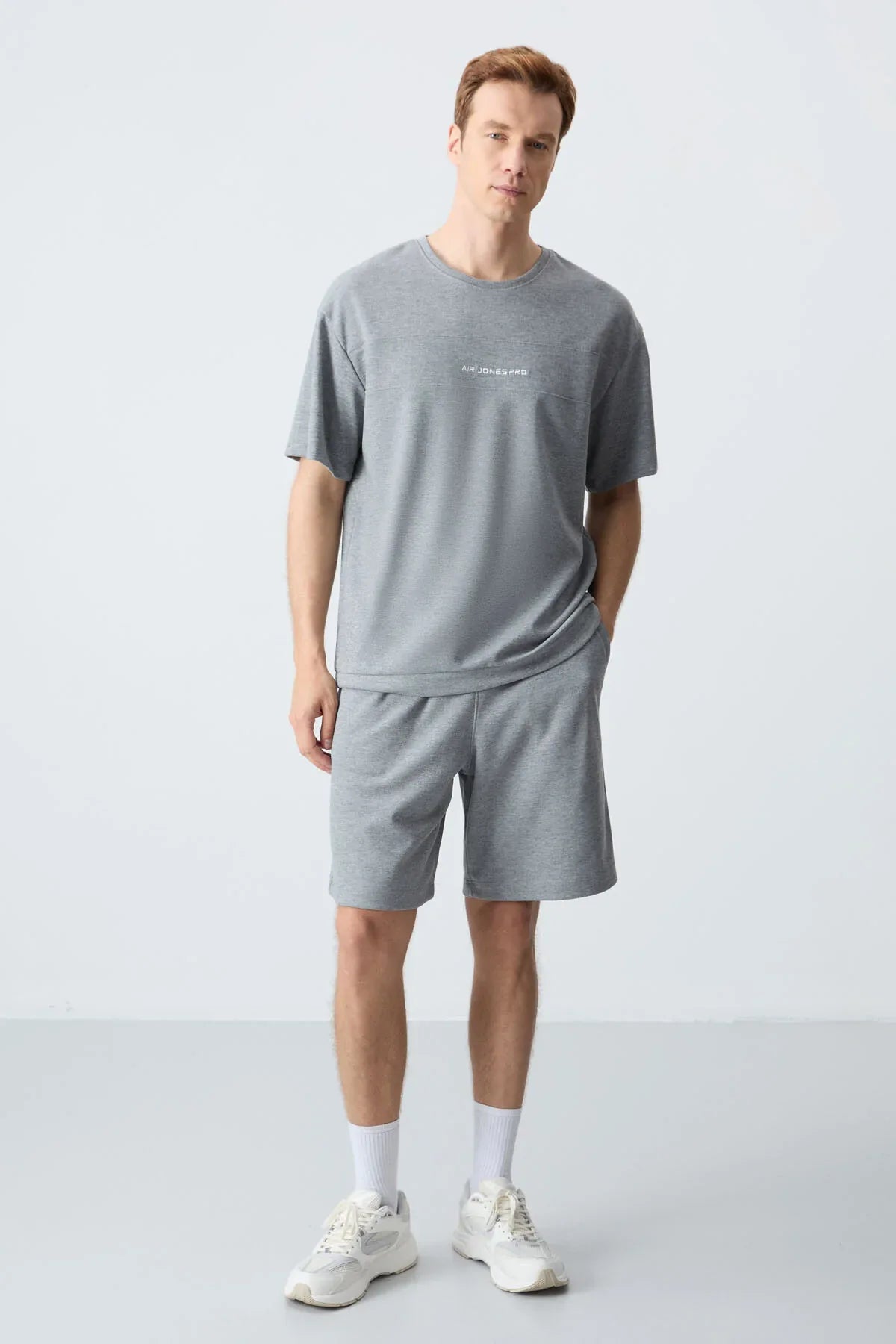 shorts ensemble homme coton épais confort bleu marine- 85257 - Justyol