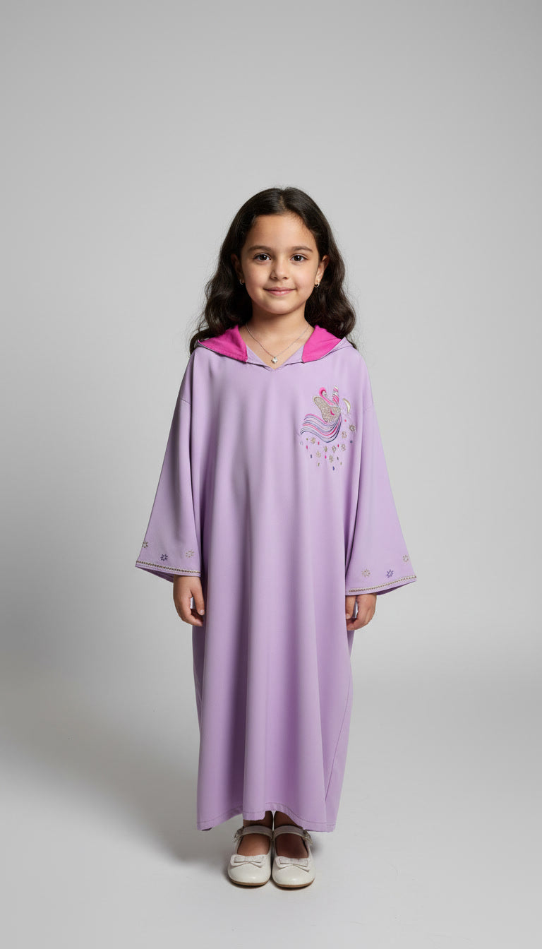 Djellaba Makhzania Fille – Unicorne