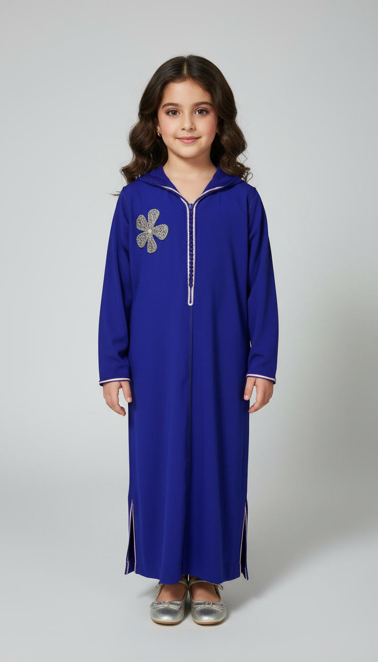 Élégance Moderne – Jellaba Fille en Crêpe Korea