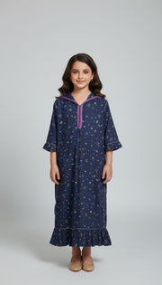 Djellaba Fille – Élégance Nuit Royale