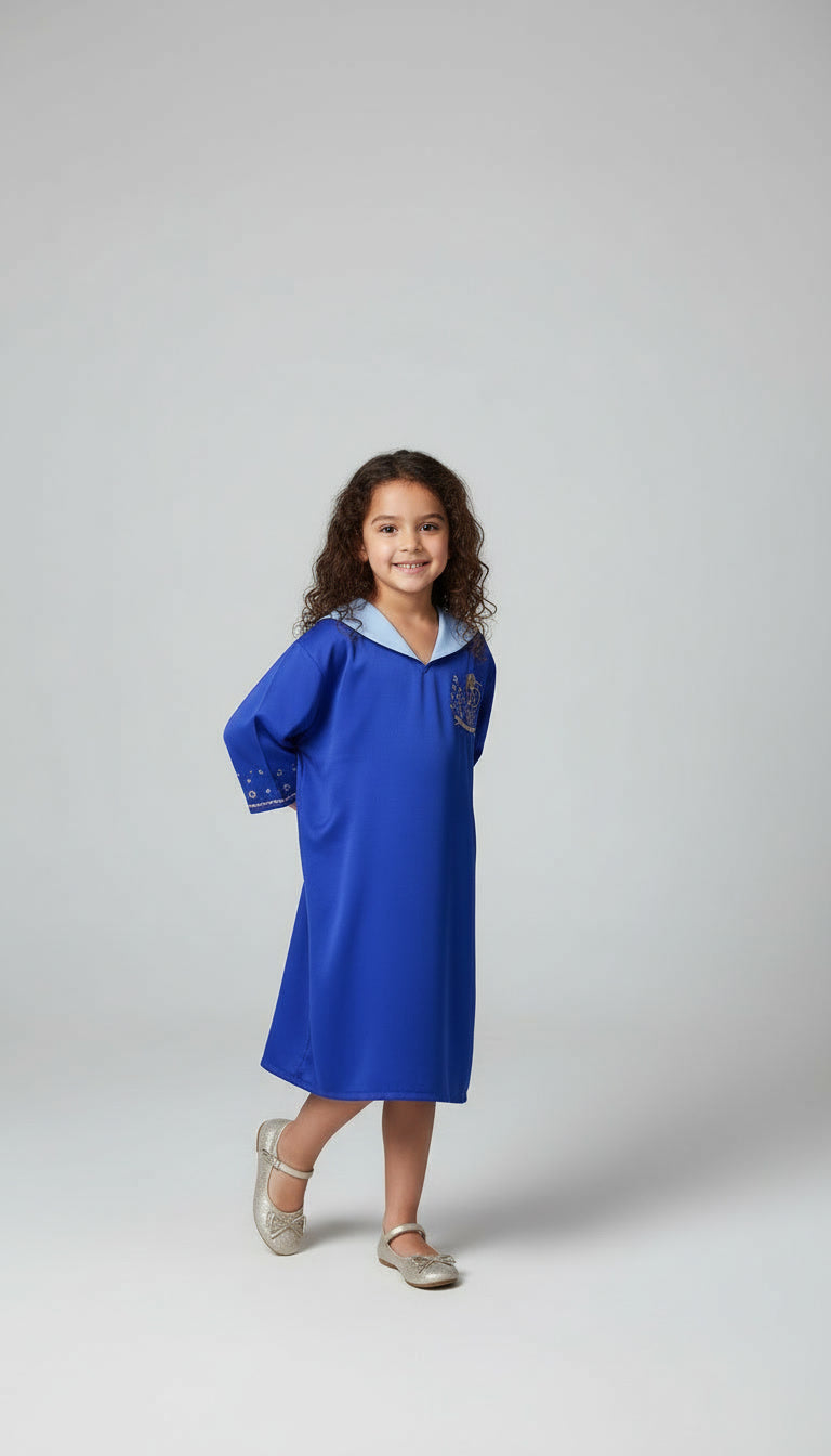 Jellaba Fille Makhzania en Crêpe Roza