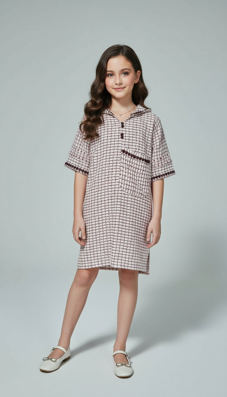 Jellaba Fille – Tissu Chanel