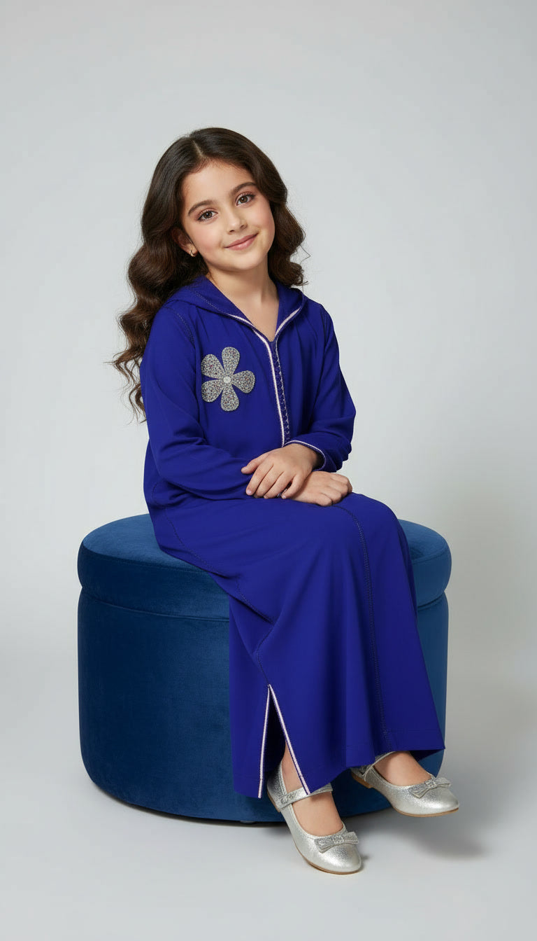 Élégance Moderne – Jellaba Fille en Crêpe Korea