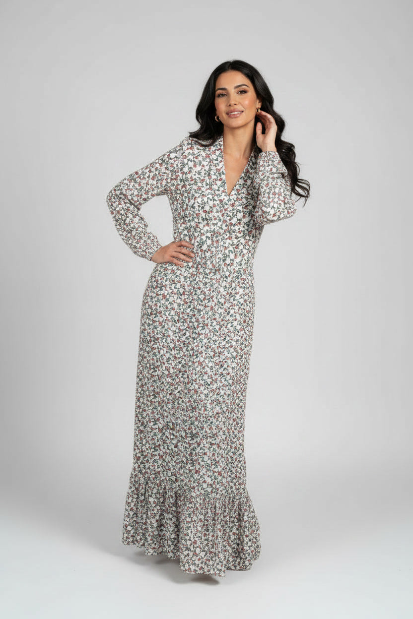 Robe Longue en Lin Imprimé - Bohème Chic & Légère