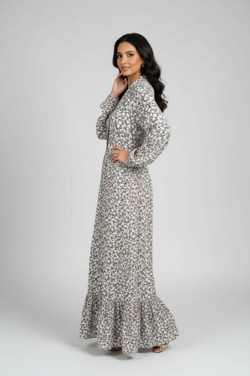 Robe Longue en Lin Imprimé - Bohème Chic & Légère