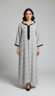 Djellaba Élégante Forme Simple – Tissu Chanel