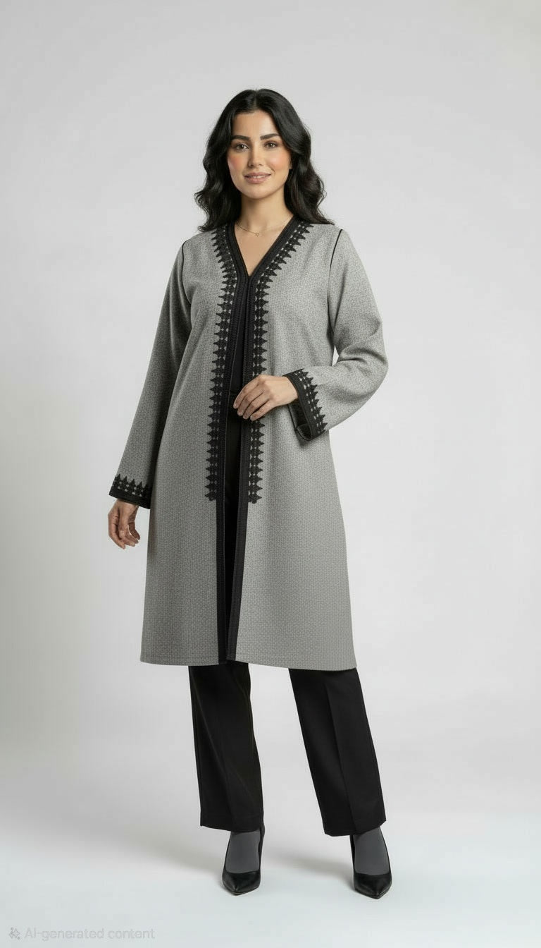 Kimono Élégant – Tissu Chanel avec Finition Sfifa