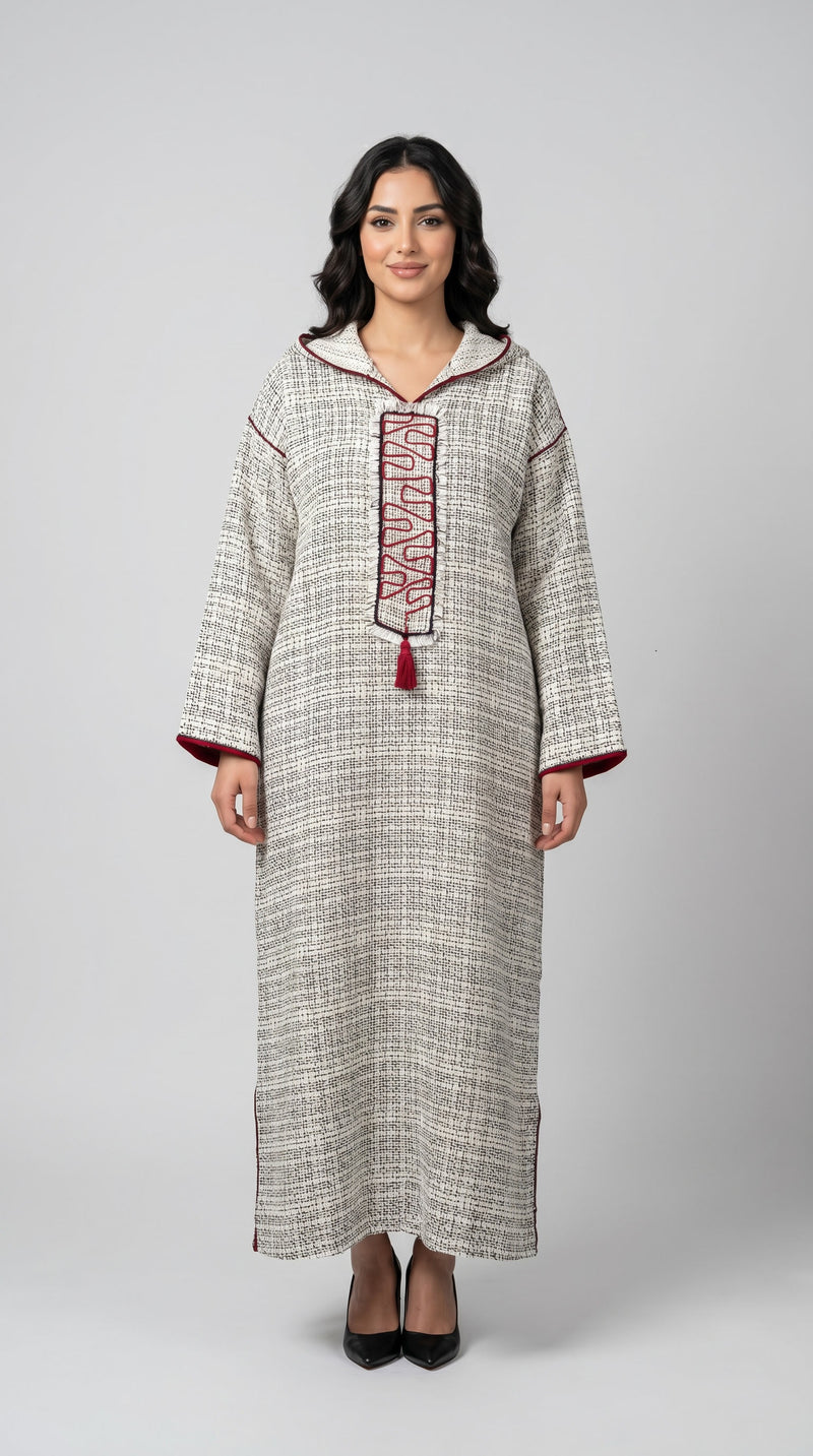 Djellaba Tissu Channel – L'Élégance Moderne et Chaleureuse