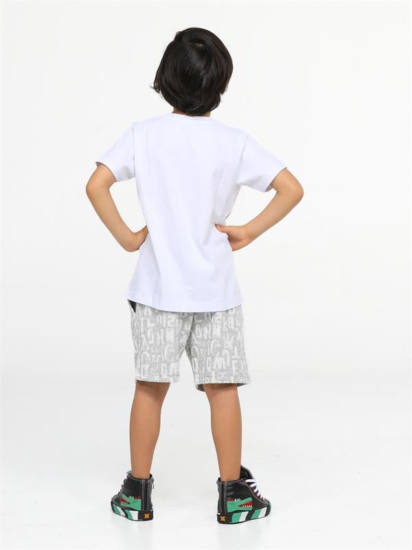 Ensemble Short Enfant en Coton Jacquard avec Poches Genius