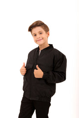 <tc>Veste bomber garçon avec détails de grandes poches</tc>