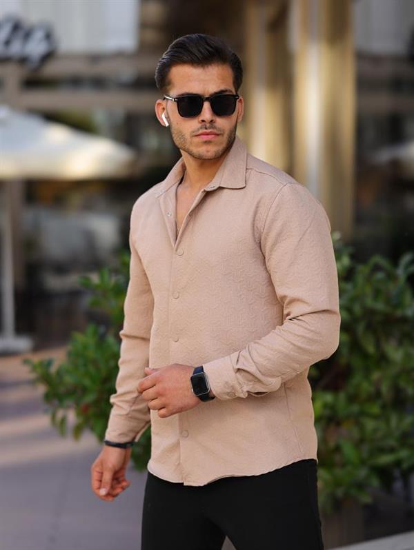 Geometrik Desen Kapitone Desenli Gömlek - Justyol