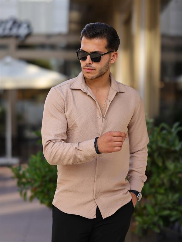 Geometrik Desen Kapitone Desenli Gömlek - Justyol