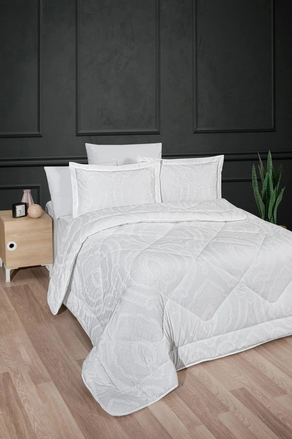 Ensemble de literie Pierre Cardin Double Gloria Blanc