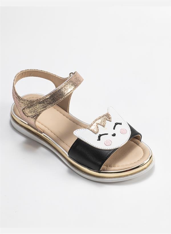 gold cat 3d simli kiz sandalet - Justyol