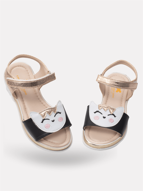 Sandalettes Kedi Gold – Confort et style avec détails 3D