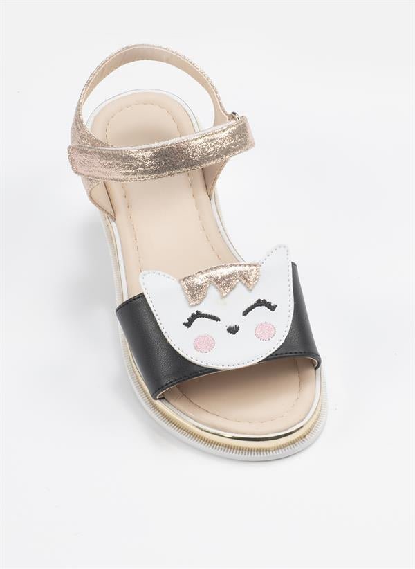 Sandalettes Kedi Gold – Confort et style avec détails 3D
