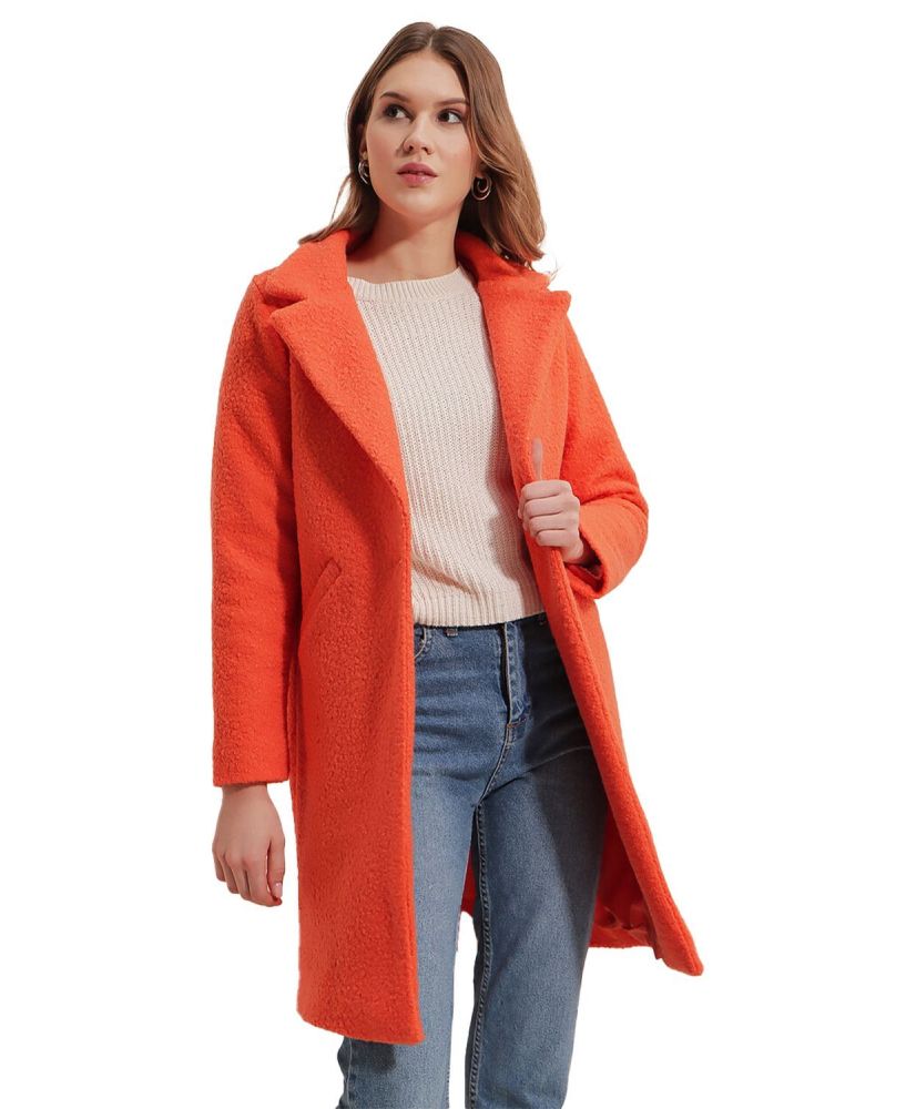 <tc>Manteau oversize en cachemire 9082 - Orange</tc>