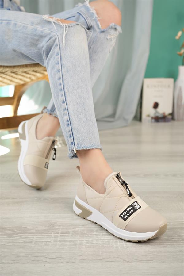 Chaussures femme zippées Aymood élastique confort