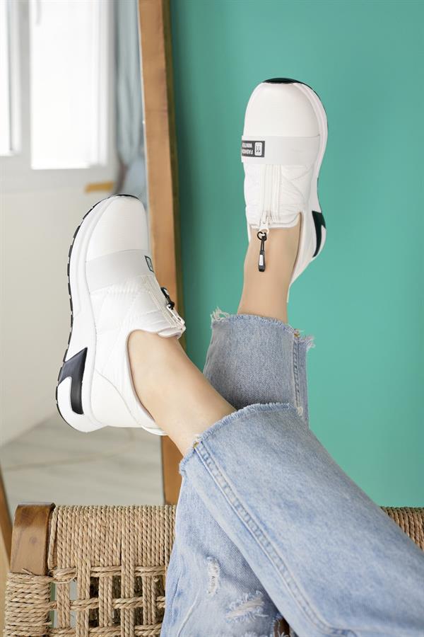 Chaussures femme zippées Aymood élastique confort