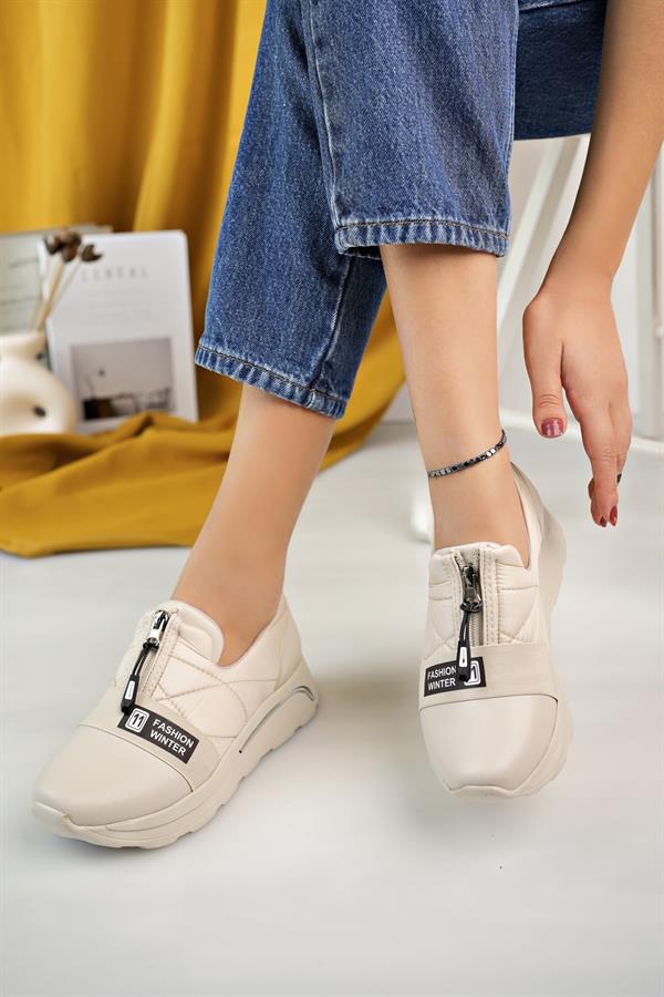 <tc>Chaussures de quotidien pour femme Aymood avec fermeture éclair sur le devant et détails en élastique</tc>