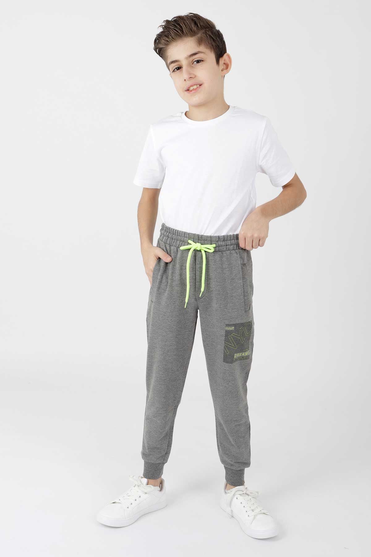 <tc>Pantalon de survêtement avec poignets néon NYC pour garçon Ahenk Kids AK2093</tc>