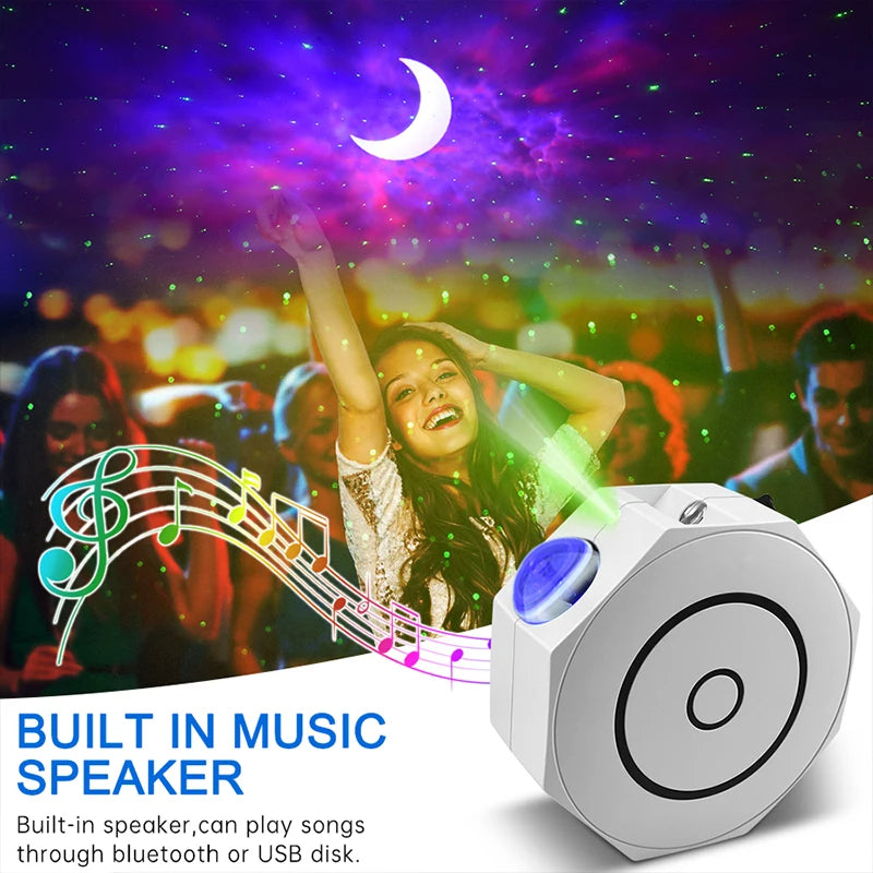 Projecteur Galaxie LED avec Bluetooth – Étoiles & Nébuleuse