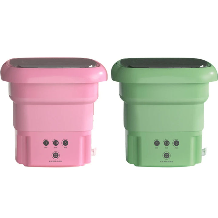 Mini Machine à Laver Portable Pliable avec Panier d’Essorage – Idéale pour Sous-vêtements et Vêtements Bébé
