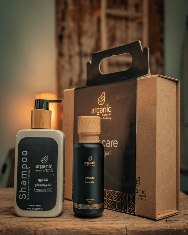Pack de soins capillaires [Shampooing + Huile anti-chute de cheveux]