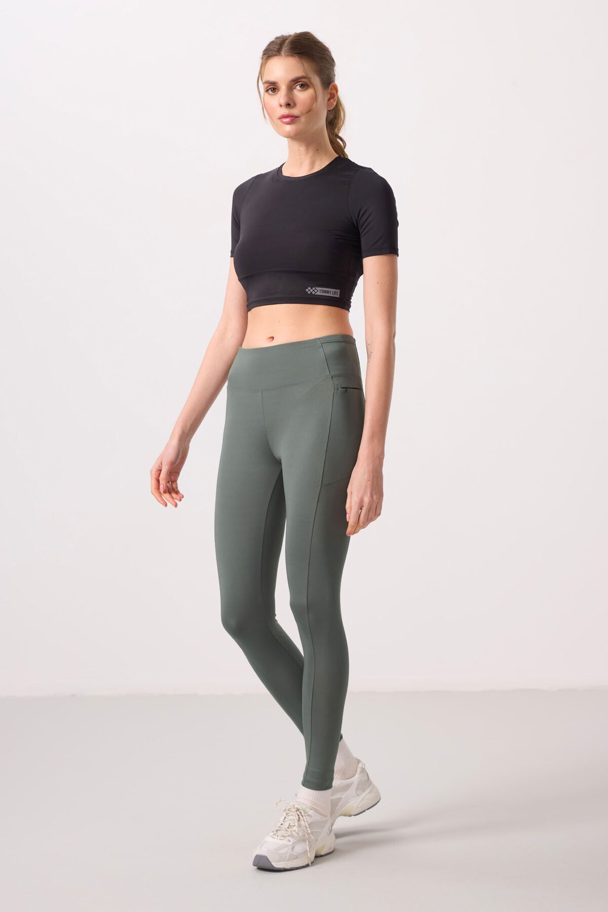 <tc>Legging femme en polyester extensible ajustement standard avec performance - 94667</tc>