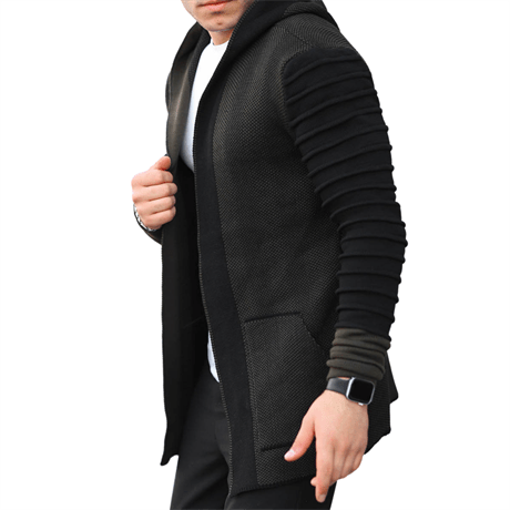 Poncho cardigan à manches décorées pour homme - Justyol