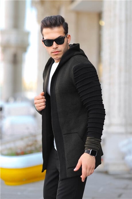 Poncho cardigan à manches décorées pour homme - Justyol