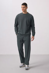 <tc>Ensemble de survêtement homme oversize à texture en surface - kaki - 85275</tc>