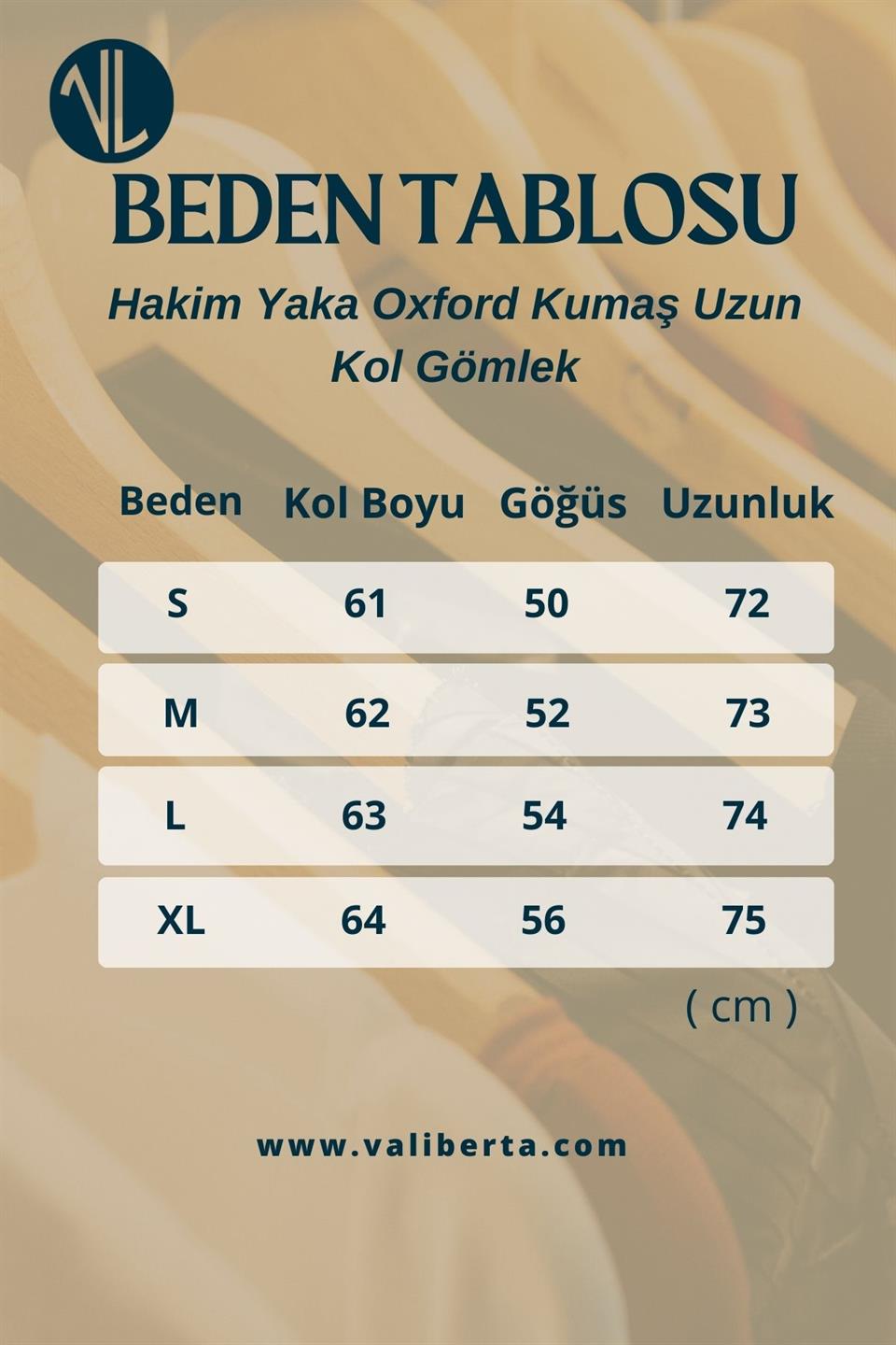 m yaka oxford kumaş uzun kol gömlek - Justyol