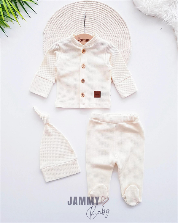 henry waffle seasonal suit with gloves and hat