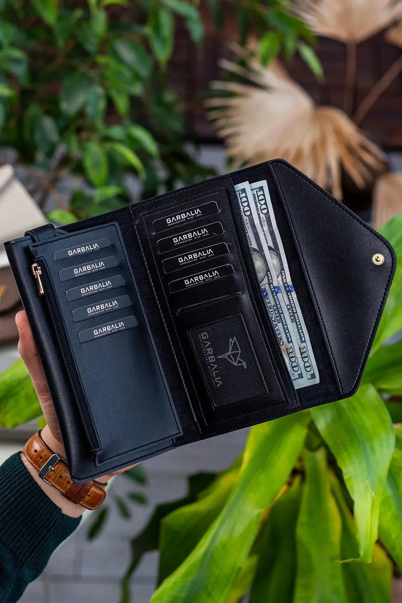 Enveloppe Téléphone et Boîtes de Pièces - Cuir Synthétique, Design Élégant et Pratique