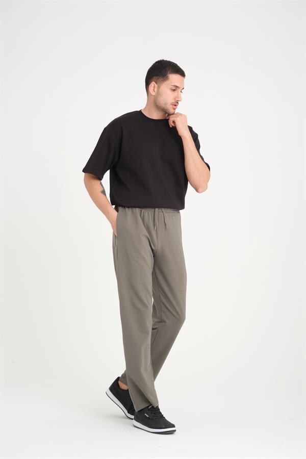 Pantalon jogger homme baggy en maille deux fils
