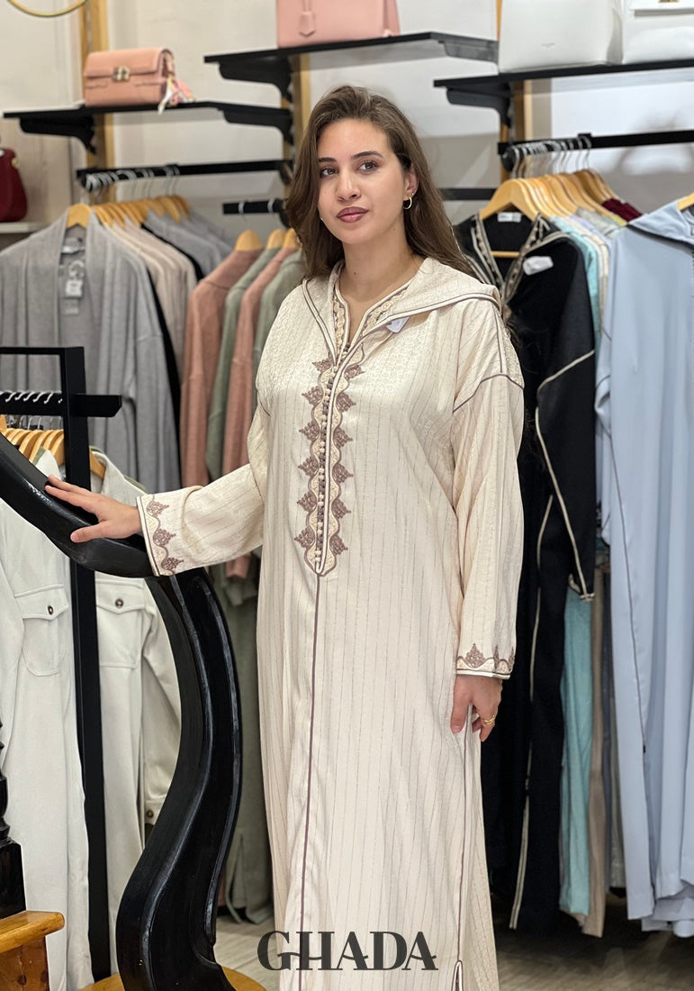 Djellaba deux pièces en Kamkha